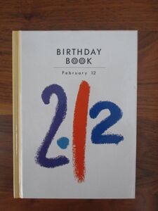 BIRTHDAY BOOK February 12 　バースデーブック　2月12日 誕生日の本　 同朋舎出版　サイズ 11.3cm×15.5cm×0.7cm