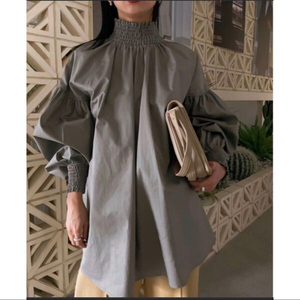 Ameri 新品 2WAY VOLUME SHIRRING BLOUSE