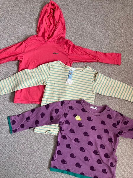 ⑩長袖Tシャツ3枚セット☆120㎝★英字プリント★キッズ★男の子★女の子★子供服★used品★お値引き不可★