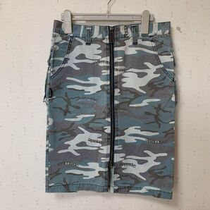 Hysterics フロントジップ カモフラ柄スカート(M)ヒステリックス