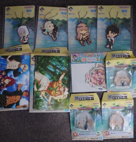 一番くじ Fate ラバーチャーム ステッカー イラストボードスタンド ちょこのっこアクリッツスタンド