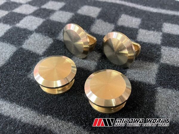 ゼファー χ 真鍮 カムプラグ 4個 1台分 セット カムカバー ゼファー400 カイ ゼファーカイ ZR400C 全年式