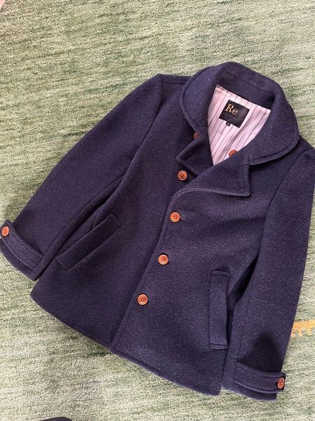 【美品】Re made in tokyo japan メルトンスタンドカラー Pコート Sサイズ