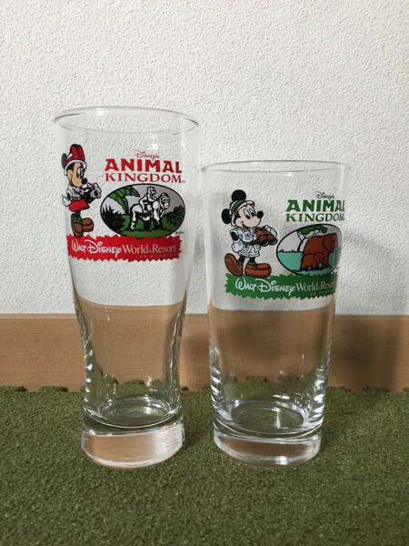 ミッキー,ミニー オリジナル ディズニー・グラス ANIMAL KINGDOM マクドナルド非売品 未使用