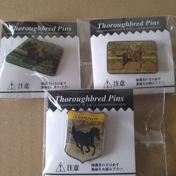 まねき馬 シンザン&サイレンススズカ他 競走馬ピンズセット3点⑥