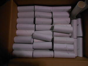 工作材料　トイレットペーパー紙芯 白(印刷有り) 硬さ・品質不揃い 264本程
