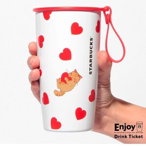 【オンラインストア限定発売】バレンタイン2025カップシェイプステンレスボトル STARBUCKS ステンレスボトル