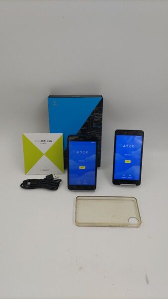 Dラボ Wi-Fi OM-SW1 Xmobile 白黒2台セット クリアケース付き
