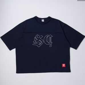 新品 WHO'S WHO gallery フットボールパッチT ネイビー