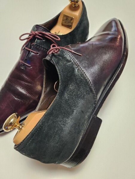 Berluti アレッサンドロ デムジュール スウェード切替 紫 UK8.5