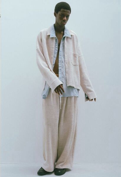 ANCELLM 25ss CUT STRIPE SHIRT サイズ1