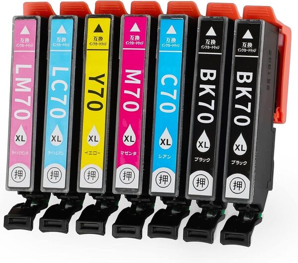 エプソン7本自由組み合わせ IC6CL70L + ICBK70L 増量 7個セット 互換インクカードリッジ 大容量