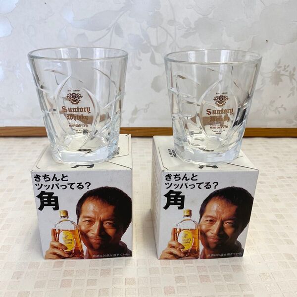 サントリーウィスキー 角グラス 非売品 矢沢永吉