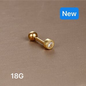 【新品】サークル シンプル ボディピアス(ゴールドカラー)