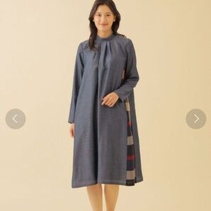 新品タグ付き CB クレストブリッジ ブルーレーベル 可愛いお色のワンピース チェック 長袖ワンピース