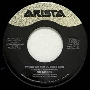 【米7】 NO MERCY / WHERE DO YOU GO / 1996 US盤 ARISTA 7インチシングルレコード EP 45