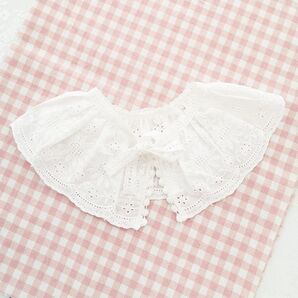 ベビー レース スタイ 白 お宮参り つけ襟 女の子 新生児から3歳 お花