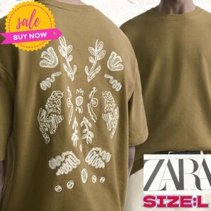 ◇ZARA◇ザラ◇ラスティック◇オリーブグリーン◇半袖Tシャツ◇未使用品◇