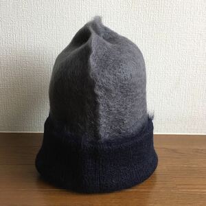新品未使用　RaPPELER ラプレ　リバーシブルニット帽 グレー　ネイビー モヘヤ　日本製