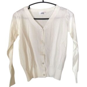 ホワイト シンプルカーディガン