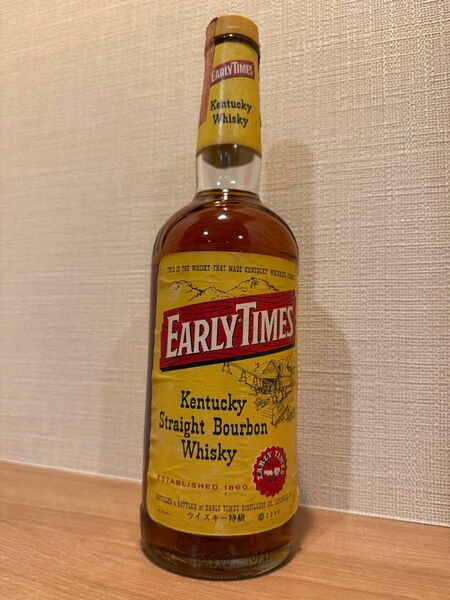 アーリータイムズ イエローラベル 700ml 40% 旧ボトル 丸瓶 ウイスキー 特級 EARLY TIMES 古酒 バーボン