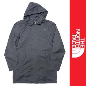 新品 THE NORTH FACE HOODED RAIN JACKET ザ ノースフェイス フード レイン ジャケット グレー アウトドア 登山 マウンテン M 正規品