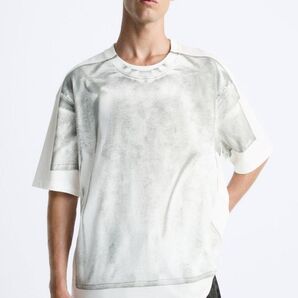 ZARA アブストラクトプリント Tシャツ Mサイズ 2025年