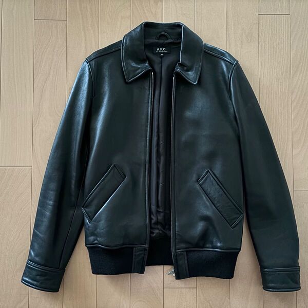 A.P.C. アーペーセー レザー ライダース ジャケット XS 傷有