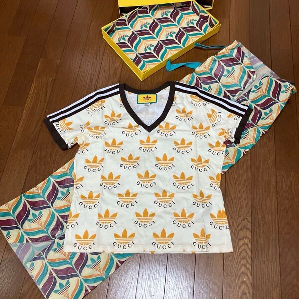ゲリラ価格 グッチ アディダス コラボ Tシャツ レディースM