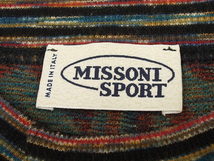 新品同様★MISSONI SPORT*ミッソーニ★イタリー製★ニットの魔術師*ヘリンボーン風*マルチカラー*ニットセーター★48(大きいサイズ)*ゴルフ_画像3