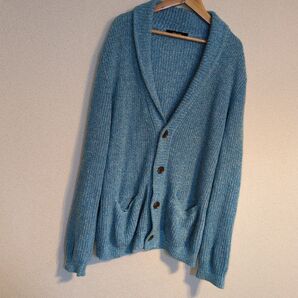 コムサメン/カーディガン/Мサイズ/美品/水色/長袖/ニット ニットカーディガン