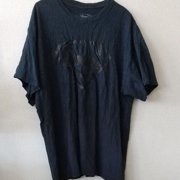 Superman Tシャツ 黒色 XLサイズファッション