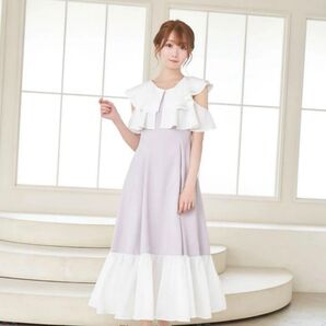 ロゼミューズ ワンピース フレアカラー ラベンダー