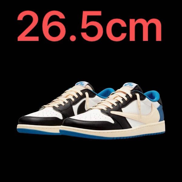 【中古美品26.5cm】エア ジョーダン 1 LOW Travis Scott x Fragment