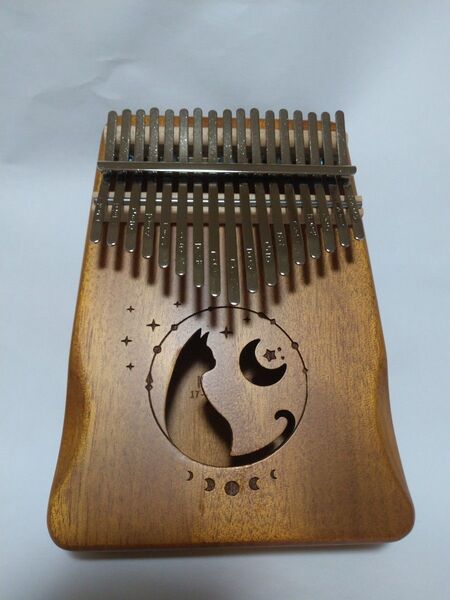 カリンバ 猫 17キー Kalimba 木製 親指ピアノ