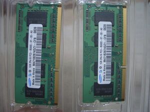 メモリ　SAMSUNG 1GB 2Rx16 PC3-8500S ２枚