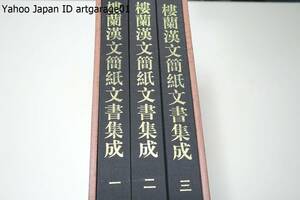 楼蘭漢文簡紙文書/魏晋時代の西北辺疆地域の文書で1901年スウェーデンの地理学者スヴェン・ヘディンの発掘から前後5回にわたって公表