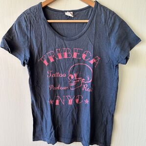 rodeocrowns スカルプリント 半袖Tシャツ