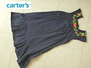 新品 carter's(カーターズ) 　紺×刺繍　ワンピース　120