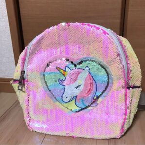 ユニコーン スパンコール キラキラリュック ピンク 新品
