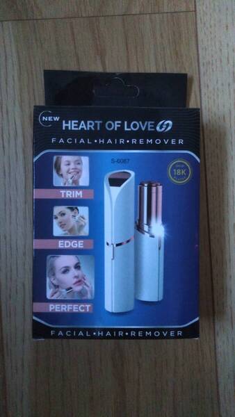 未使用☆フェイシャルヘアリムーバー 女性用 HEART OF LOVE S-6087 フェイスカミソリ フェイス用 電気シェーバー