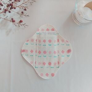 【カイロライナー】無添加コットンフランネル 花柄 17cm 2層仕立て 1枚