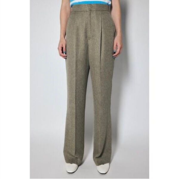 新品 MOUSSY STRAIGHT TUCK パンツ ベージュ 2