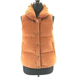  United Arrows * height ratio proportion 95% down vest [ size F/ tea ] volume neck / snap-button /green label relaxing*BC330