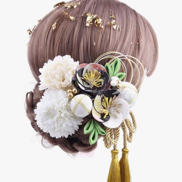 髪飾り 卒業式 卒園式 ハンドメイド ヘアピン 水引 15点セット