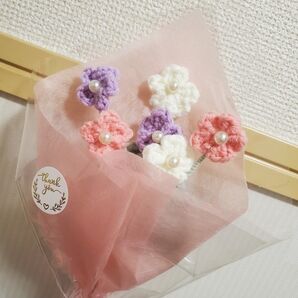 〜見本〜ハンドメイド 可愛い フラワーブーケ 編み物