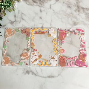 【現品】B8 硬質ケース 3枚 セット トレカ シール デコ