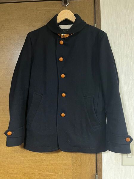 ナノユニバース メルトン 中綿 ピーコート クルミボタン ベルト ユニセックス