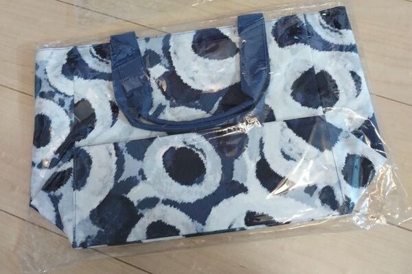 【未使用】タグ付き ジムトンプソン JIMTHOMPSON トートバッグ 総柄 キャンパス地 青白