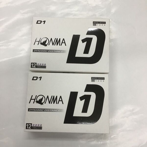 2024最新モデル ホンマゴルフ D1ボール ホワイト 2ダース 正規品 新品